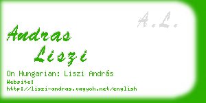andras liszi business card